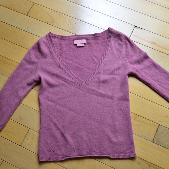 Zadig & Voltaire Deep V Neck Cashmere Sweater Size T1 US XS - Picture 1 of 10